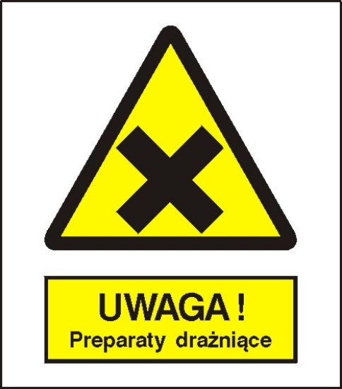 Ostrzeżenie przed preparatami drażniącymi